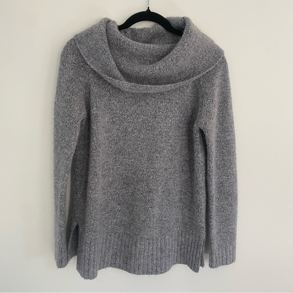 Dreamers Soft Gray Cowl Neck Sweater